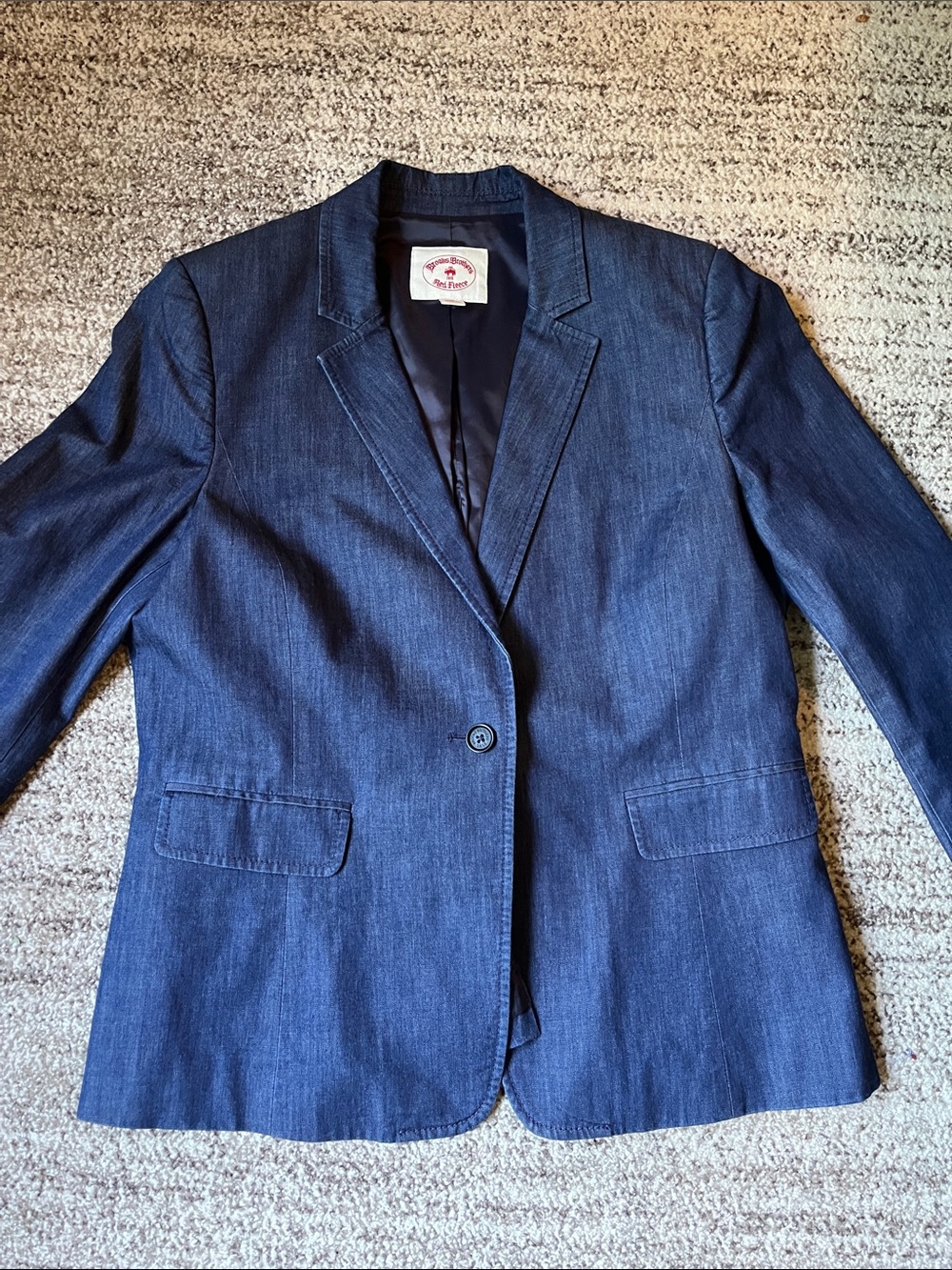 Brooks Brothers Navy Blue Denim Blazer, size 12, new